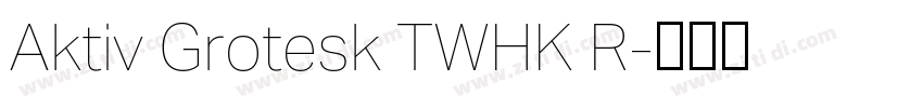 Aktiv Grotesk TWHK R字体转换